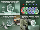 Ventilator Portabil Premium cu Iluminare RGB – Stil & Confort