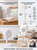 Ventilator Multifuncțional Pliabil cu Picior Telescopic – Fără Fir & Portabil