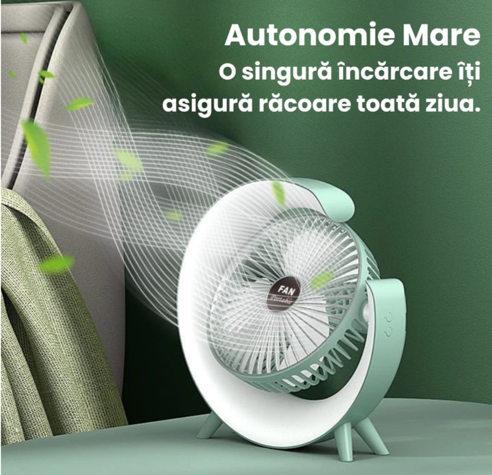 Ventilator Portabil Premium cu Iluminare RGB – Stil & Confort